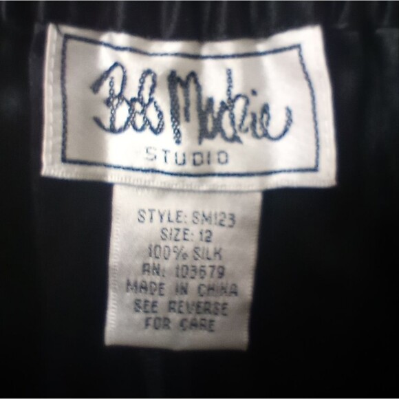 Bob Mackie Studio Black Silk Pants Size 12 EUC - Picture 3 of 3